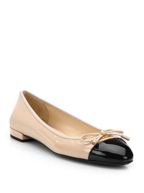 prada white flats|prada black shoes women.